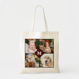 Personlig 4 Photo Red Buffalo Play Monogram Tygkasse