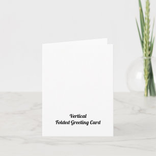 Personlig 4" x 5,6" vertikal vikbar hälsning kort