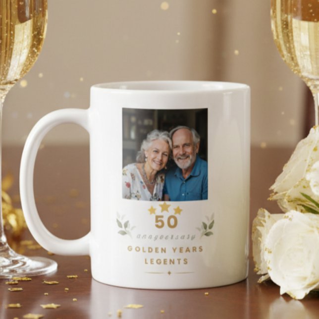 Personlig 50-års bröllopsdagsmugg kaffemugg (Skapare uppladdad)