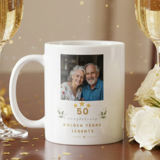 Personlig 50-års bröllopsdagsmugg kaffemugg