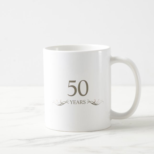 Personlig 50-årsjubileumssak Anpassad present Kaffemugg (Höger)