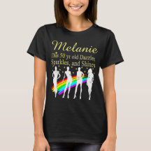 PERSONLIG 50:E BIRTHDAY DAZZLING DIVA T SHIRT