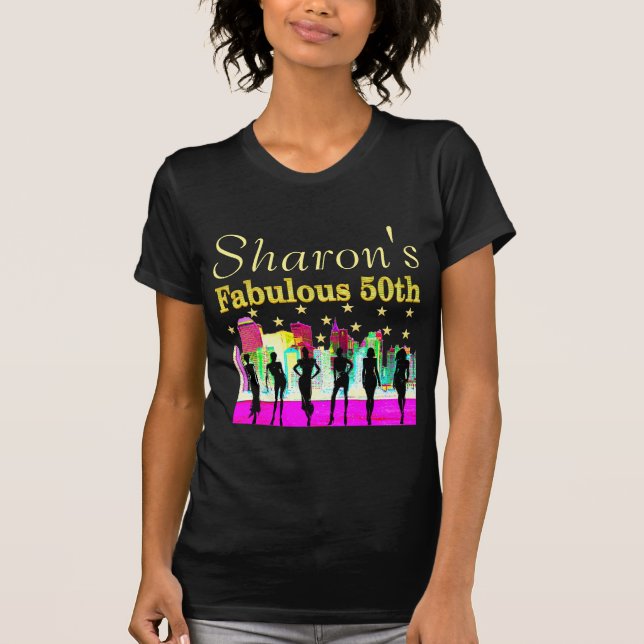 PERSONLIG 50:E BIRTHDAY NYC DIVA T SHIRT (Framsida)