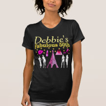 PERSONLIG 50:E BIRTHDAY PARIS DIVA T SHIRT