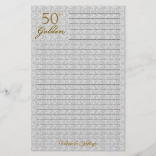 Personlig 50:e Bröllop-årsjubileet Brevpapper