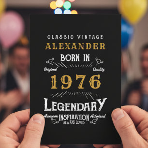 Personlig 50:e födelsedagen Born 1971 Vintage svar Kort