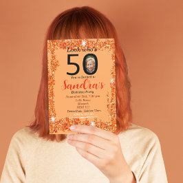 Personlig 50:e födelsedagsfest inbjudan glamor