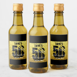 Personlig 50:e Mini-förmån för valfri Födelsedagsf Vinetikett