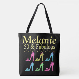 PERSONLIG 50 & FABULÖS SHOE QUEEN TOTE BAG TYGKASSE