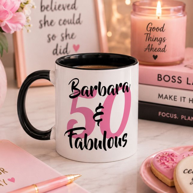 Personlig 50 & Fantastisk Födelsedagskaffemugg Mugg (Skapare uppladdad)