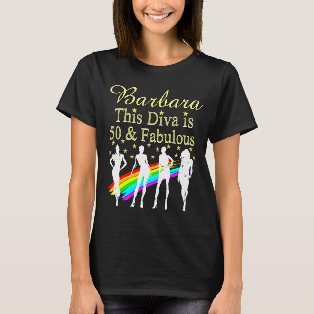 PERSONLIG 50 OCH FABULÖSA 50:E FÅGELDAG T SHIRT (Framsida)