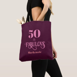 Personlig 50 och Fabulous Burgundy Tygkasse