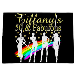 PERSONLIG 50 OCH FABULOUS FANTASTISK DIVA GIFT BAG