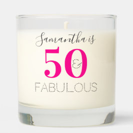 Personlig 50 och Fabulous Shock rosa Birthday