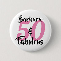 Personlig 50 och fantastisk anpassad rosa