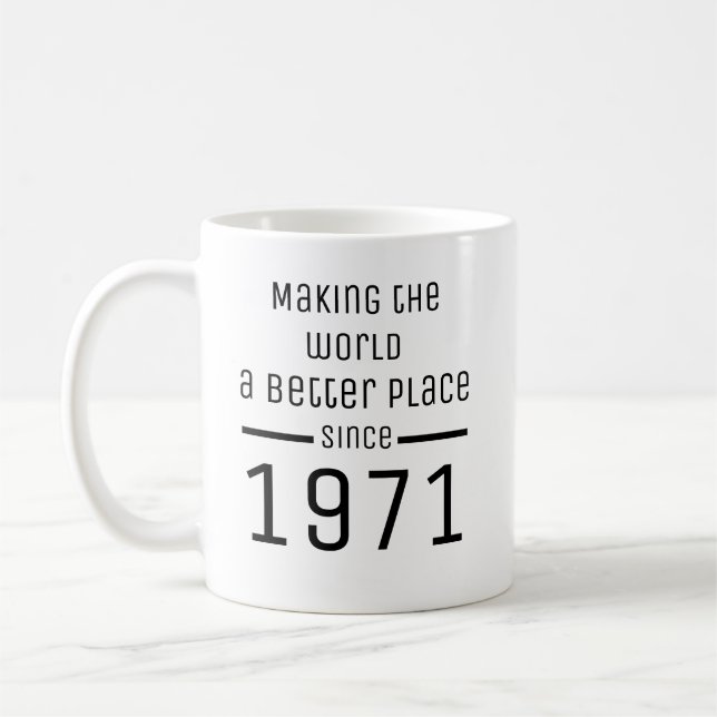 Personlig 50, Skapar världen ett bättre ställe Kaffemugg (Vänster)
