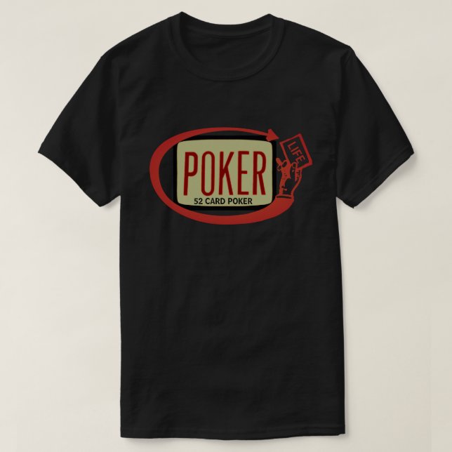 Personlig 52-kortets Poker Life T-Shirt (Design framsida)