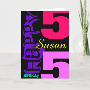 Personlig 55:e födelsedag POP-hälsningskort Kort