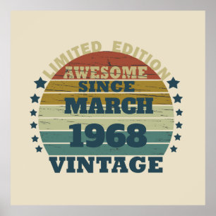 Personlig 55 vintagar 55 födelsedag poster
