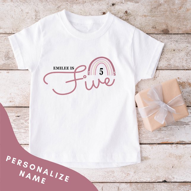 Personlig 5:e födelsedagstjocken (Rosa) T Shirt (Skapare uppladdad)