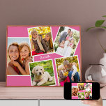 Personlig 5 Fotokollage Rosa Poster<br><div class="desc">Skämd rosa poster med egna namn och foton. Anpassningsbarnas fotokollage består av 5 av dina favoritfoton, ramat med vitt gräns och ställt in mot rosa bakgrund. Mallen är inställd för att du ska kunna lägga till bilder och ditt namn, som är skrivet med vitt skript. Det här är en visning...</div>