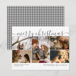 Personlig 5-fotokort för God jul Helgdag Vykort