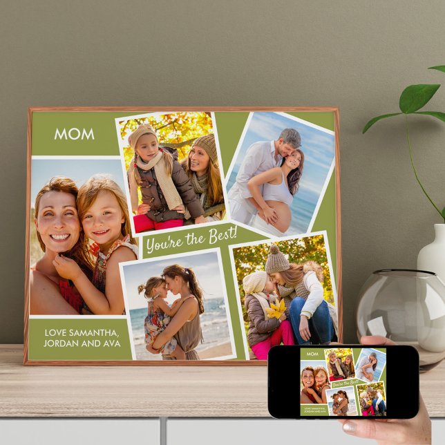 Personlig 5 Photo Collage MAMMA Du är bäst Poster (Skapare uppladdad)