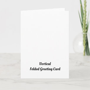 Personlig 5" x 7" vertikal vikbar hälsning kort