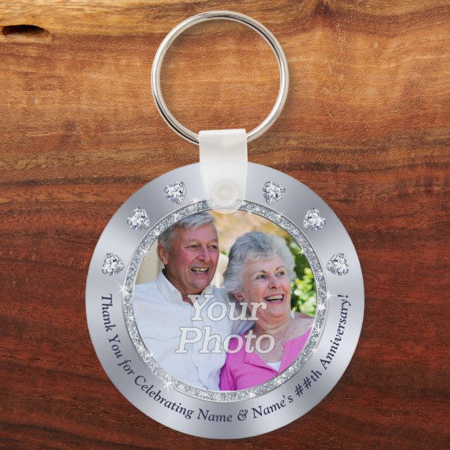 Personlig, 60-årsdagen Party favors,  Nyckelring (Framsida)