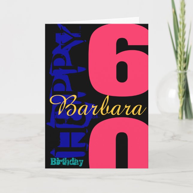 Personlig 60:e födelsedag för POP-hälsningskort Kort (Framsida)