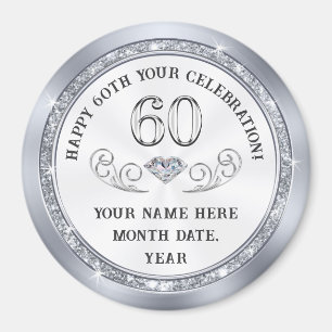 Personlig, 60:e födelsedagen, Souvenir Ideas, 60:e Magnet