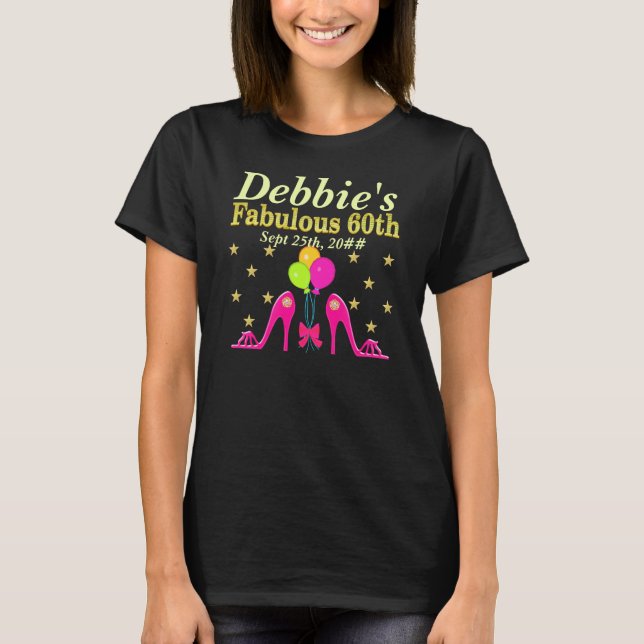 PERSONLIG 60:E SHOE QUEEN DATED T SHIRT (Framsida)