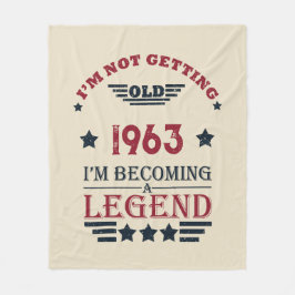 Personlig 60 vintagars 60-årsgåvor fleecefilt