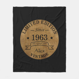 Personlig 60 vintagars 60-årsgåvor fleecefilt