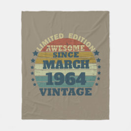 Personlig 60 vintagars 60-årsgåvor fleecefilt