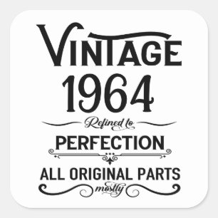 Personlig 60 vintagars 60-årsgåvor fyrkantigt klistermärke