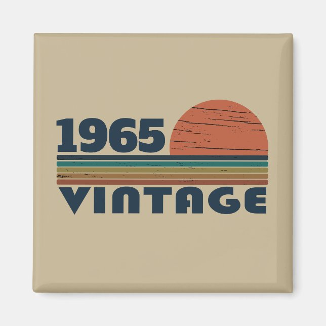 Personlig 60 vintagars 60-årsgåvor magnet (Framsidan)