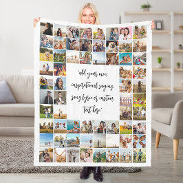 Personlig 64 Anpassningsbar för fotokollage Fleecefilt