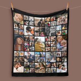 Personlig 65 Blanket för fotokollage Fleece Blanke