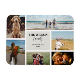 Personlig 6 Fotofamiljeminneskollage Magnet