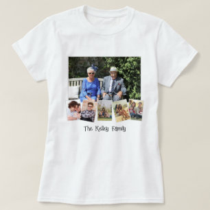 Personlig 6 Fotofamiljesammansättning T Shirt