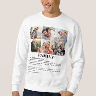 Personlig 6 Fotokollage-familjdefinition Lång Ärmad Tröja