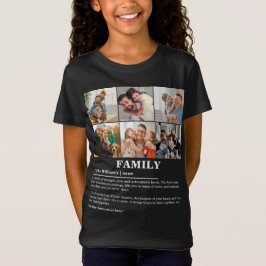 Personlig 6 Fotokollage-familjdefinition T Shirt