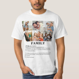 Personlig 6 Fotokollage-familjdefinition T Shirt