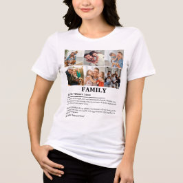 Personlig 6 Fotokollage-familjdefinition T Shirt