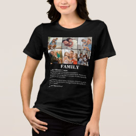 Personlig 6 Fotokollage-familjdefinition T Shirt