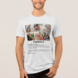 Personlig 6 Fotokollage-familjdefinition T Shirt
