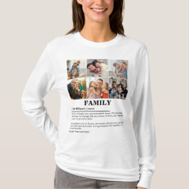 Personlig 6 Fotokollage-familjdefinition T Shirt