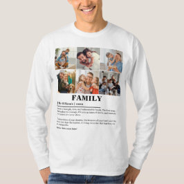 Personlig 6 Fotokollage-familjdefinition T Shirt