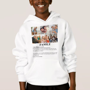 Personlig 6 Fotokollage-familjdefinition T Shirt